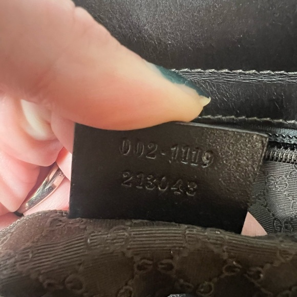 GUCCI Web Sherry Line Tote Bag Canvas Leather Purse- 💎Authenticated 💎 - Picture 12 of 16